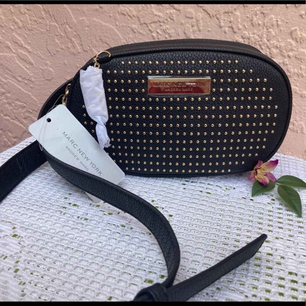 Andrew Marc NY Studded Belt Bag Fanny Pack NEW